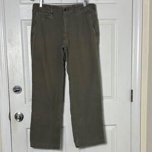 MASONS Classic Olive Green Italian Chino Pants Cotton Linen Blend size 34
